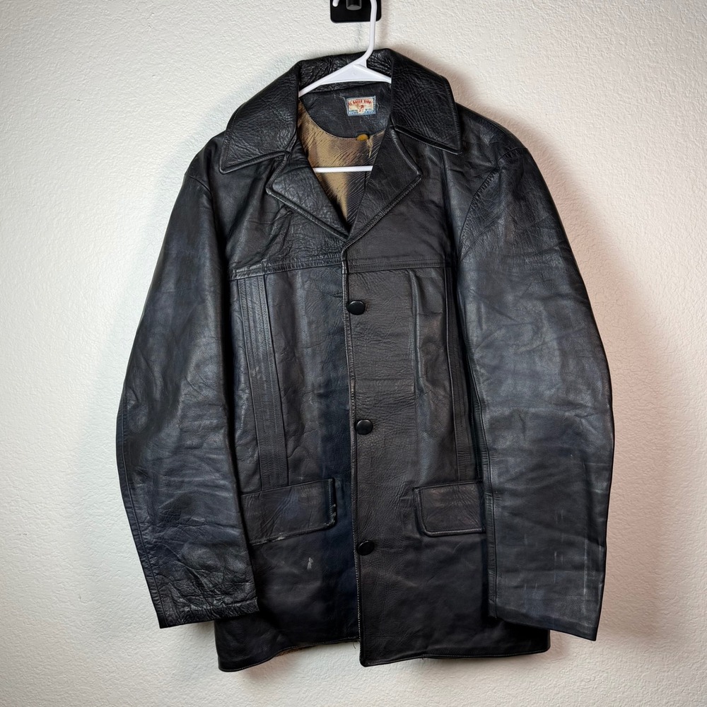EL GALLO GIRO Vintage Jacket Mens Black Button Moto Vintage Grunge Mexico